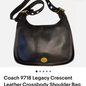 Motivated to sell Coach 9718 legacy crescent leather crossbody shoulder bag 2001